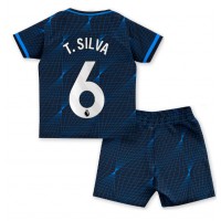 Chelsea Thiago Silva #6 Auswärts Trikotsatz Kinder 2023-24 Kurzarm (+ Kurze Hosen)